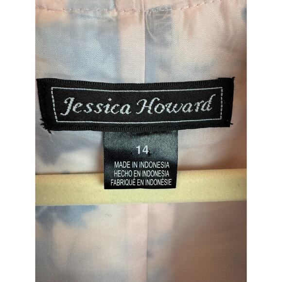 JESSICA HOWARD pink blue floral fit & flare sleeveless dress size 14 NWOT - Picture 2 of 10